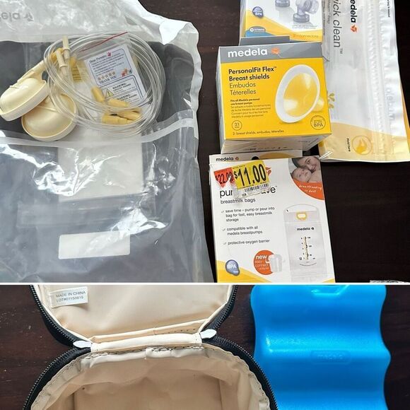 New Medela Lot-Spare Parts Kit Connecters/Membranes/milk Storage bags/tubing/fre - Picture 1 of 9